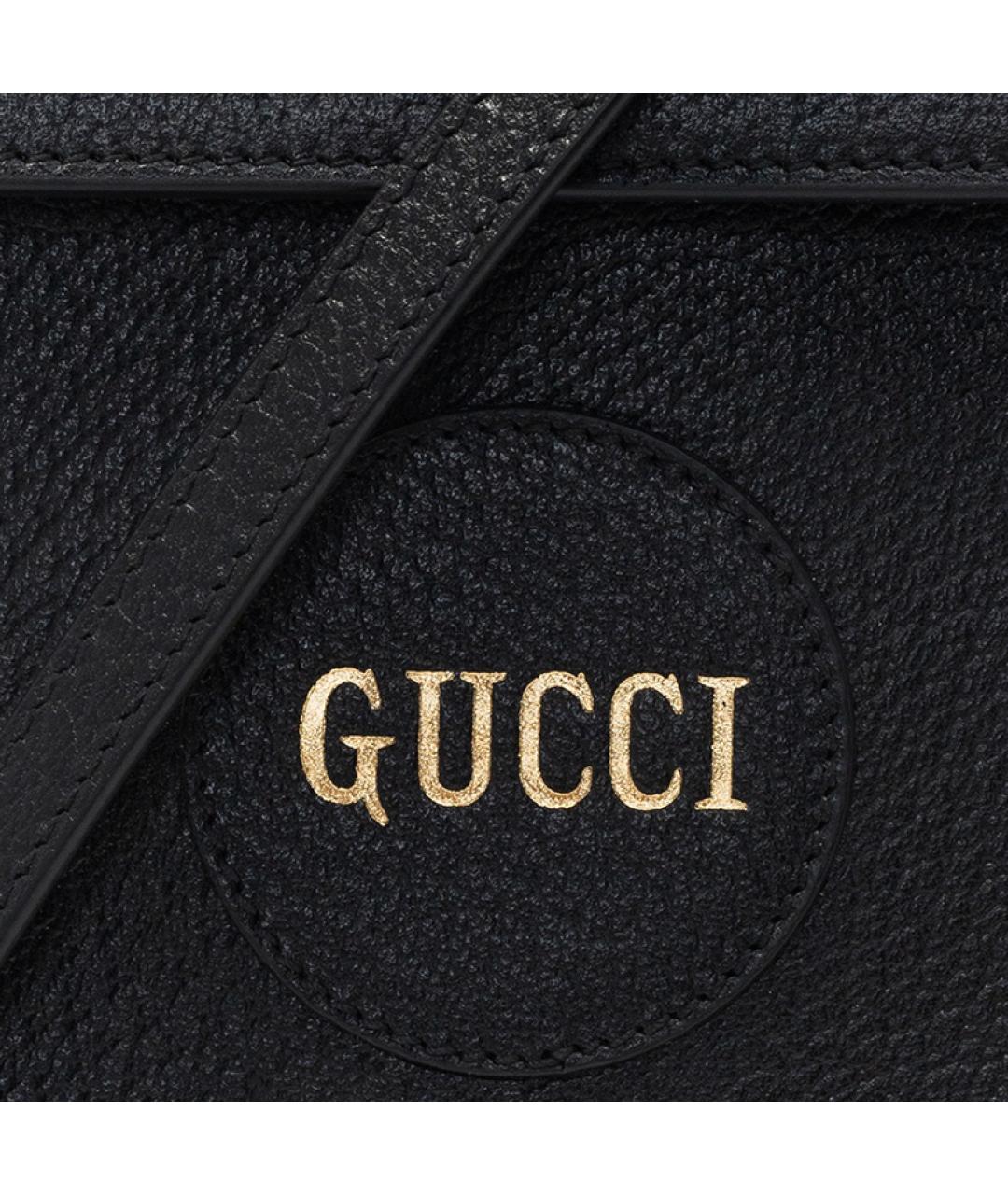 GUCCI Черная кожаная сумка на плечо, фото 4