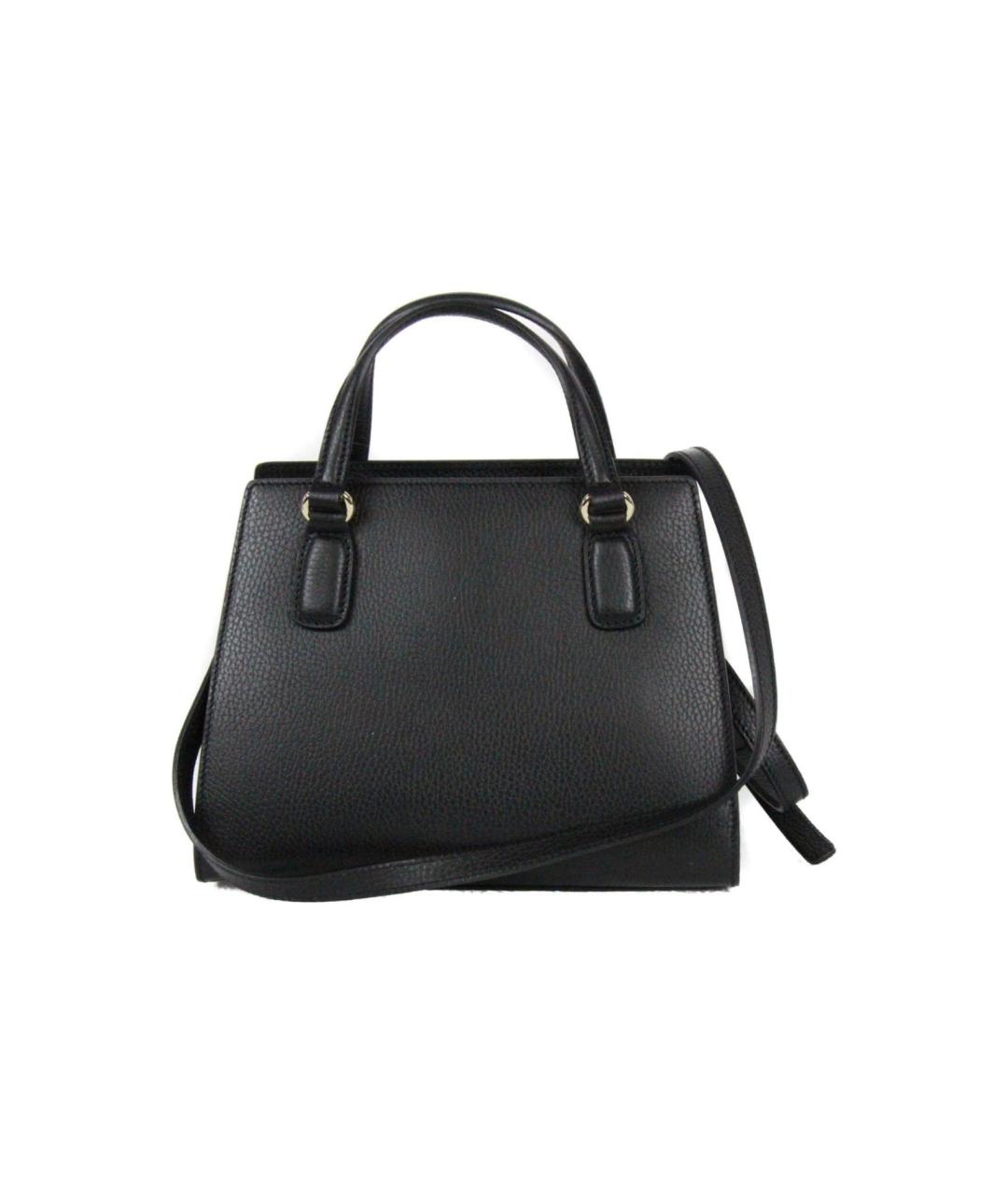 GUCCI Черная кожаная сумка с короткими ручками, фото 4