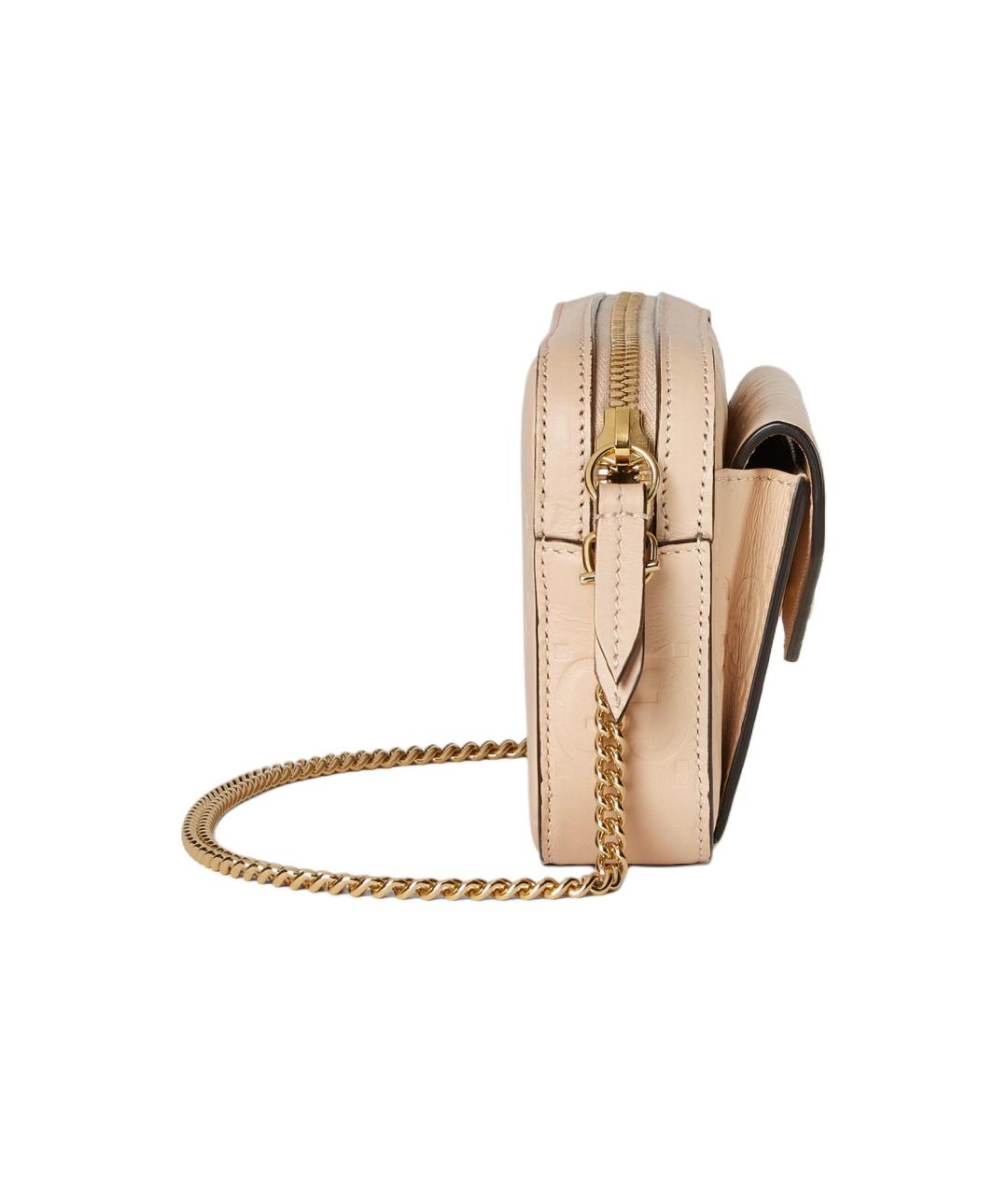 GUCCI Бежевая кожаная сумка через плечо, фото 2
