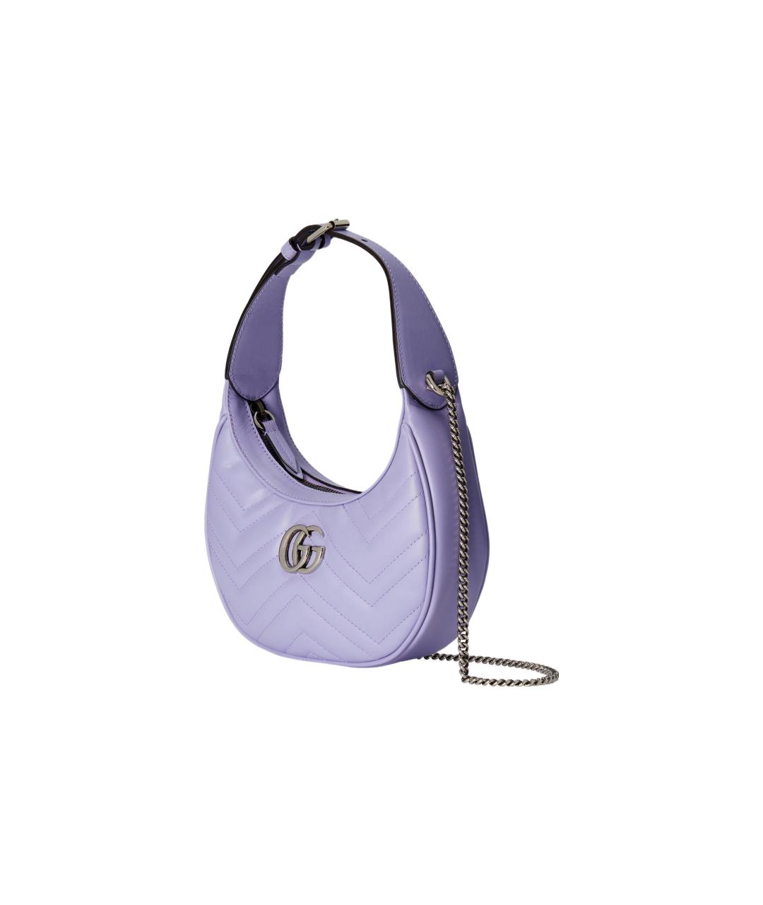 GUCCI Фиолетовая кожаная сумка через плечо, фото 2
