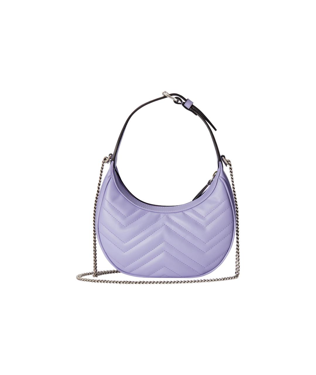 GUCCI Фиолетовая кожаная сумка через плечо, фото 4