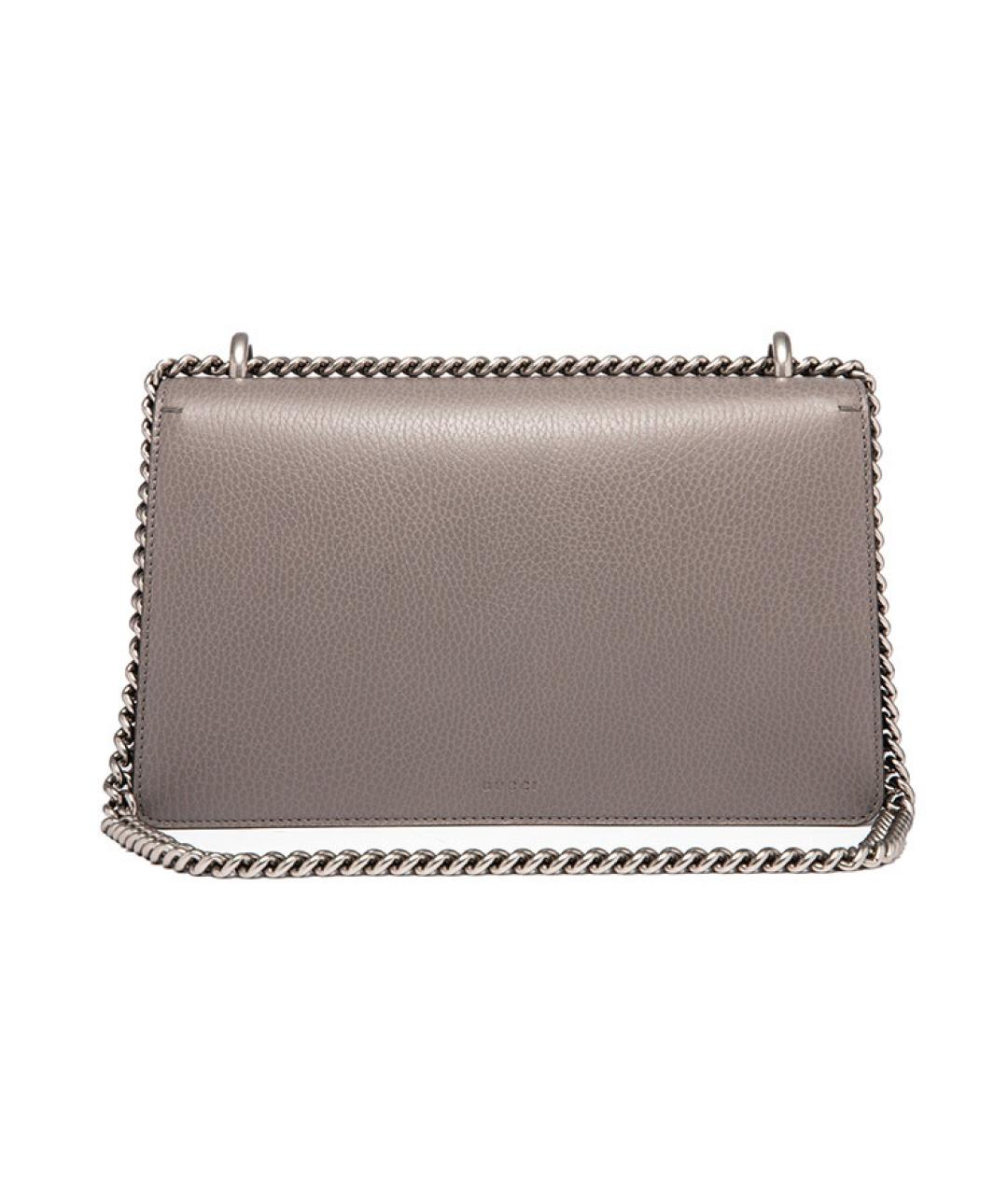 GUCCI Серая кожаная сумка через плечо, фото 4