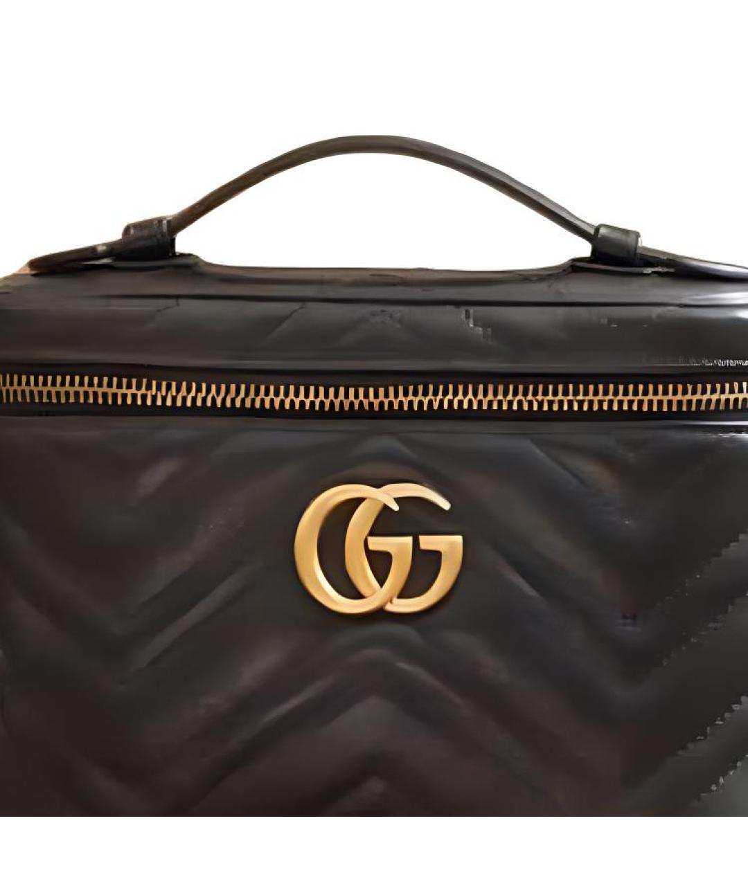 GUCCI Черная кожаная сумка через плечо, фото 7