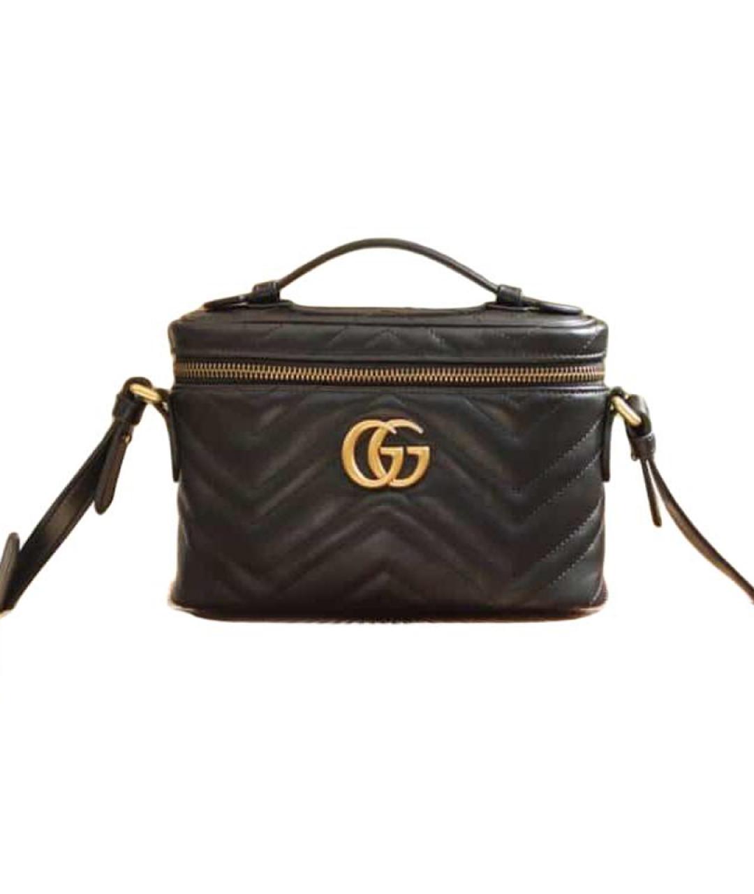 GUCCI Черная кожаная сумка через плечо, фото 2