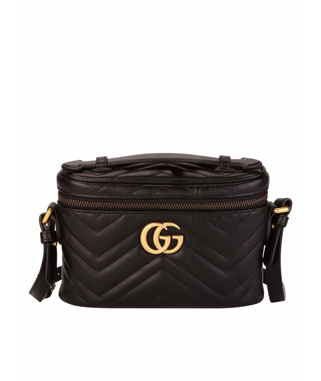 GUCCI Черная кожаная сумка через плечо, фото 1