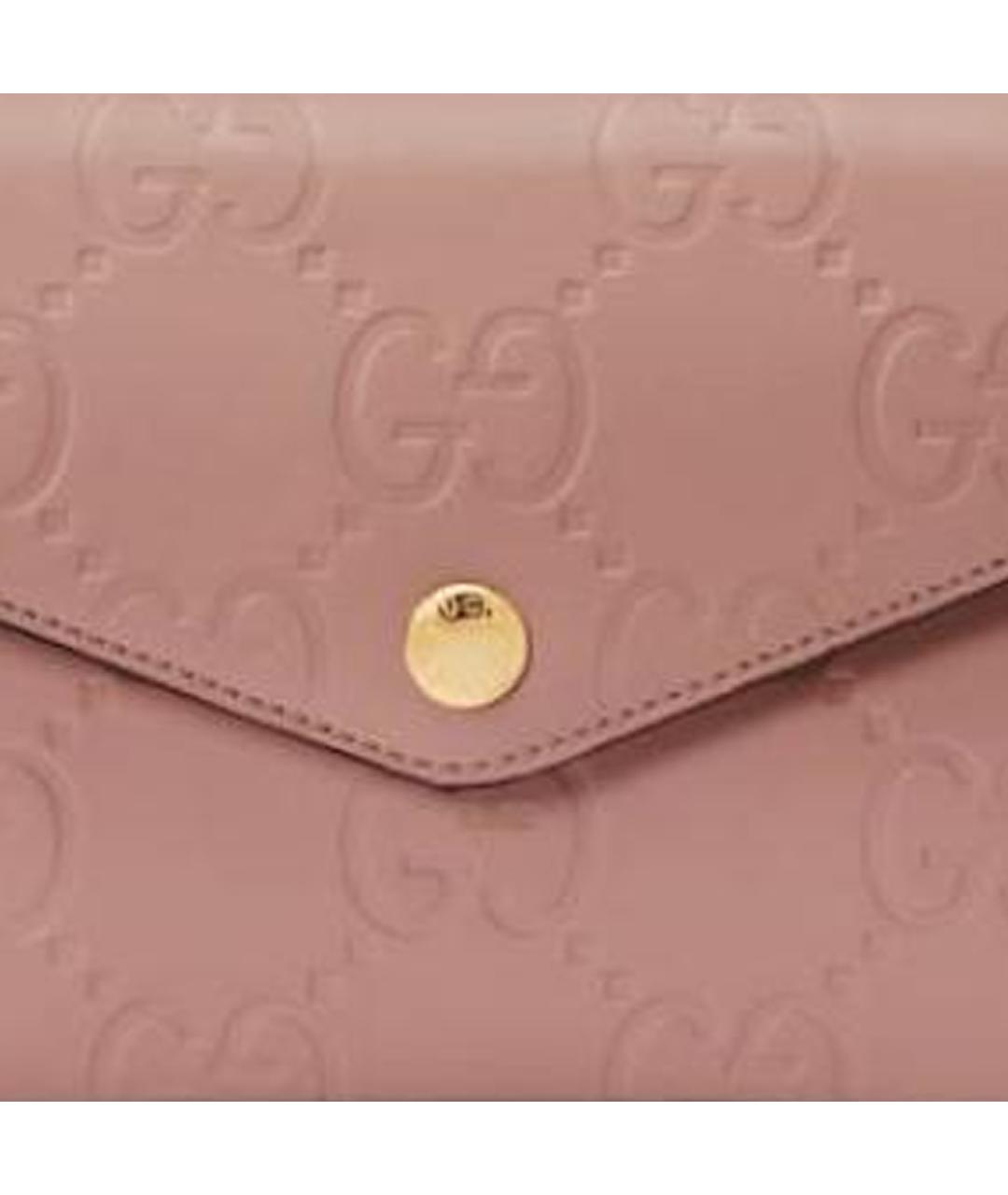 GUCCI Розовая кожаная сумка через плечо, фото 9