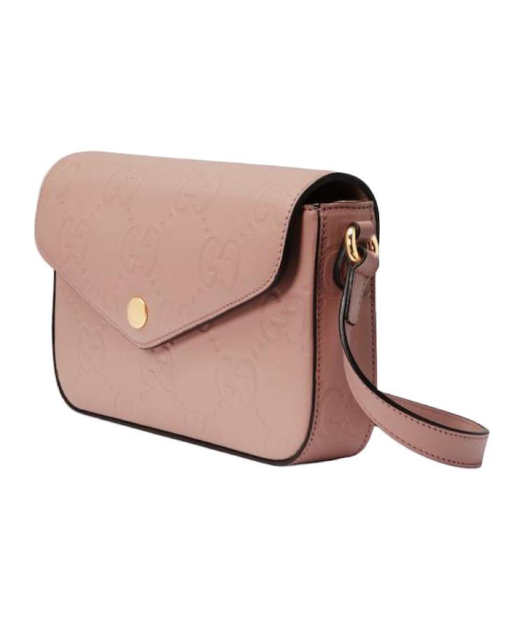 GUCCI Розовая кожаная сумка через плечо, фото 3