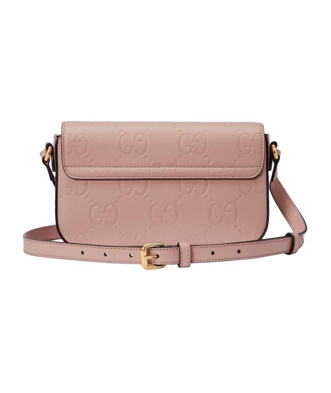 GUCCI Розовая кожаная сумка через плечо, фото 5