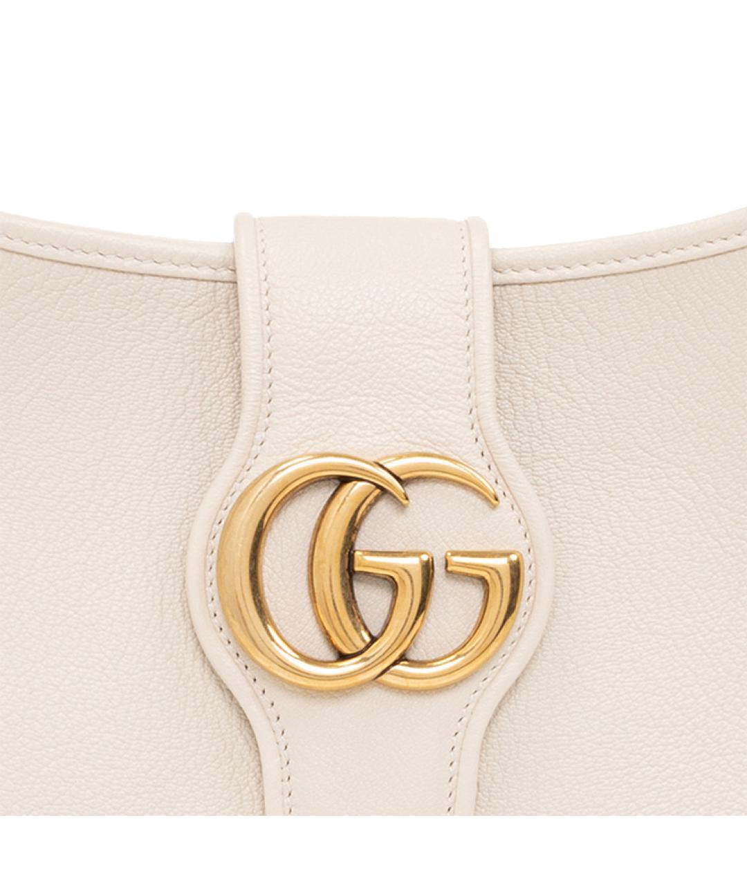 GUCCI Белая кожаная сумка через плечо, фото 5
