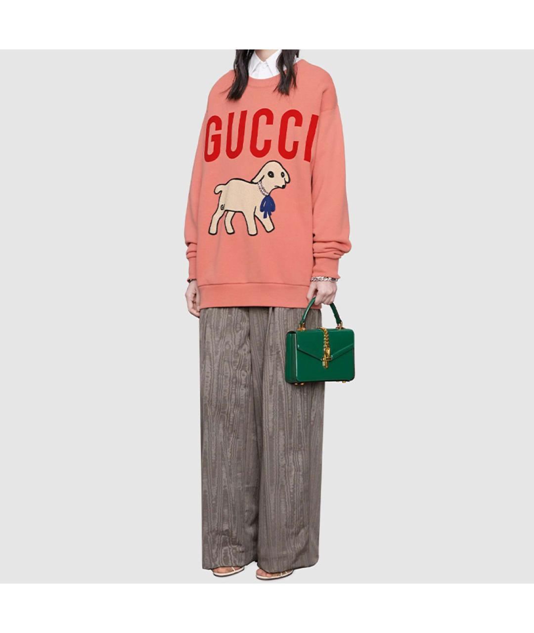 GUCCI Зеленая кожаная сумка через плечо, фото 9