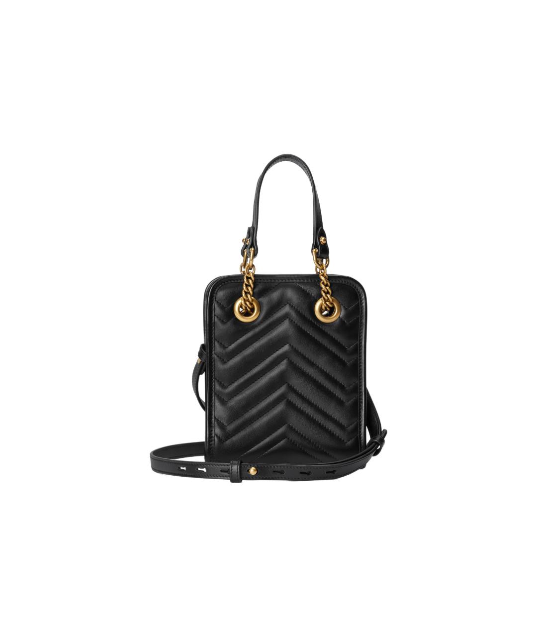 GUCCI Черная кожаная сумка через плечо, фото 3