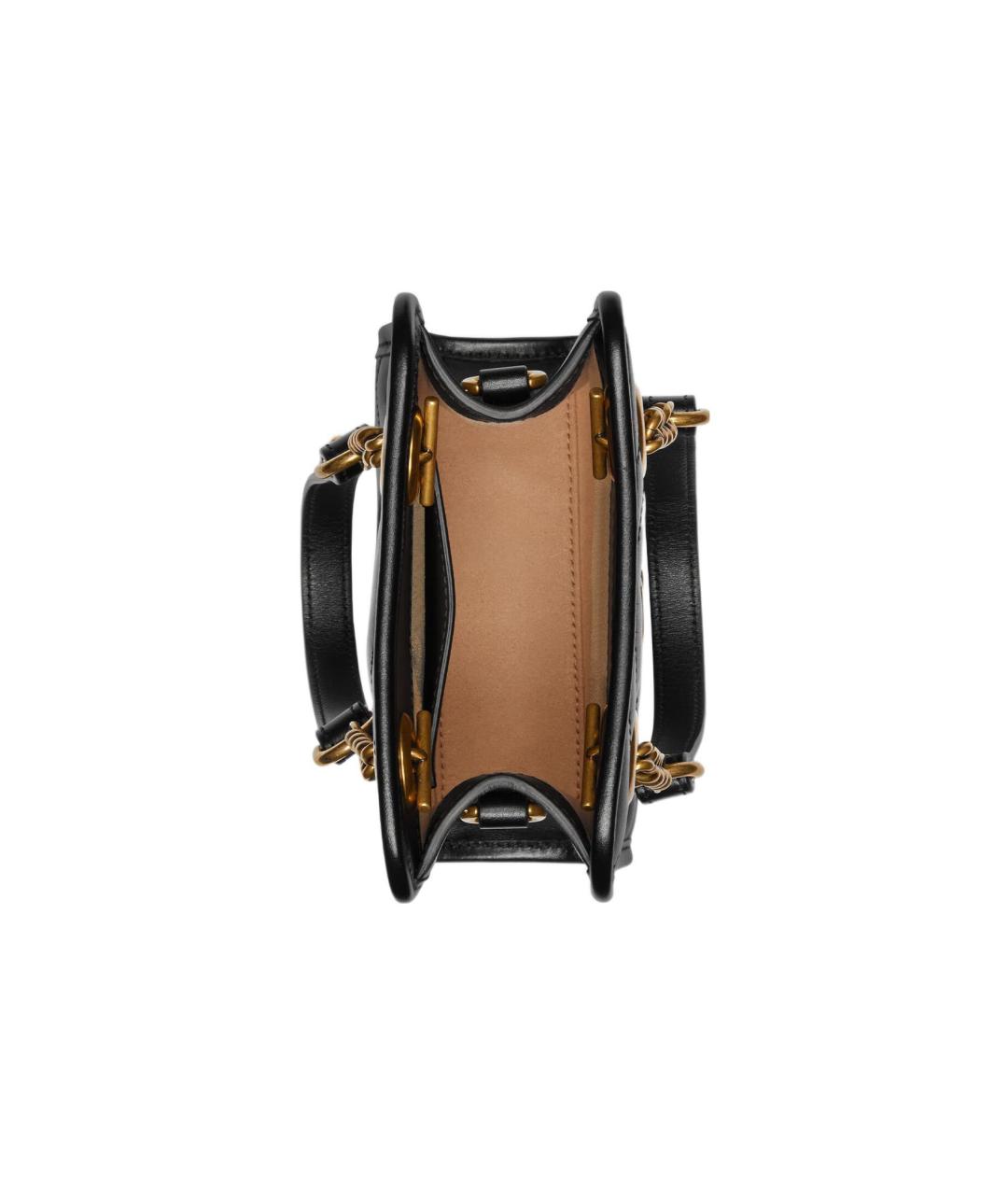 GUCCI Черная кожаная сумка через плечо, фото 6