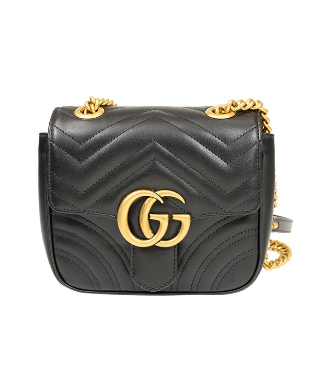 GUCCI Черная кожаная сумка через плечо, фото 6