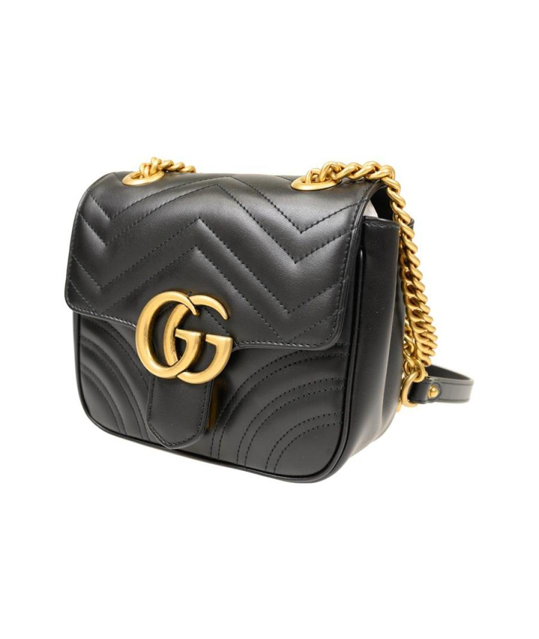 GUCCI Черная кожаная сумка через плечо, фото 2