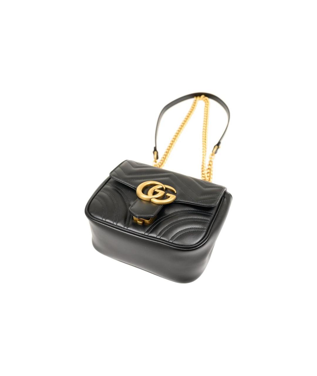 GUCCI Черная кожаная сумка через плечо, фото 4