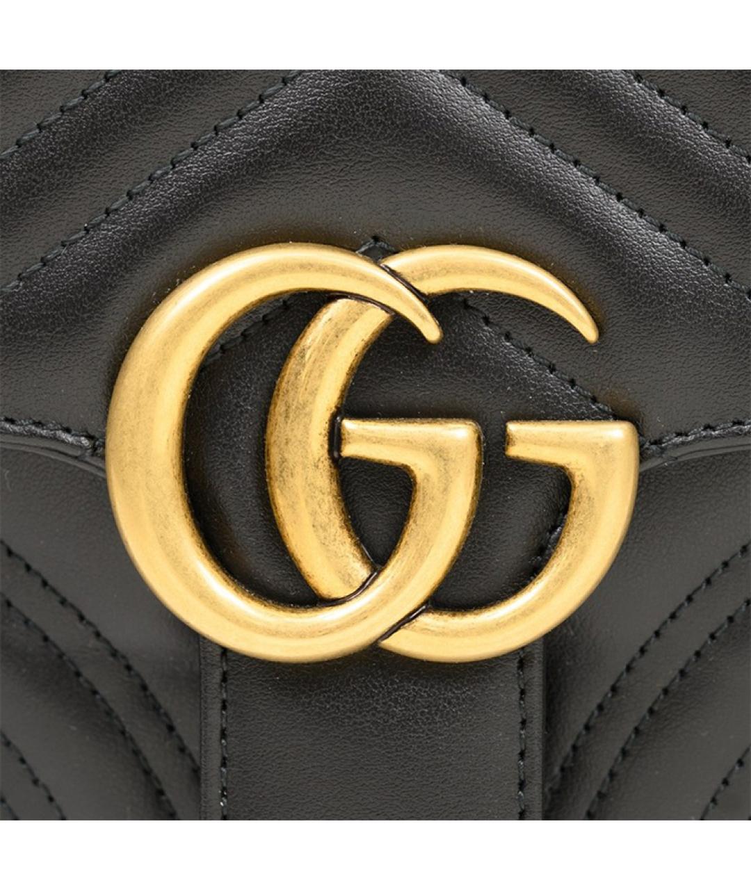 GUCCI Черная кожаная сумка через плечо, фото 5