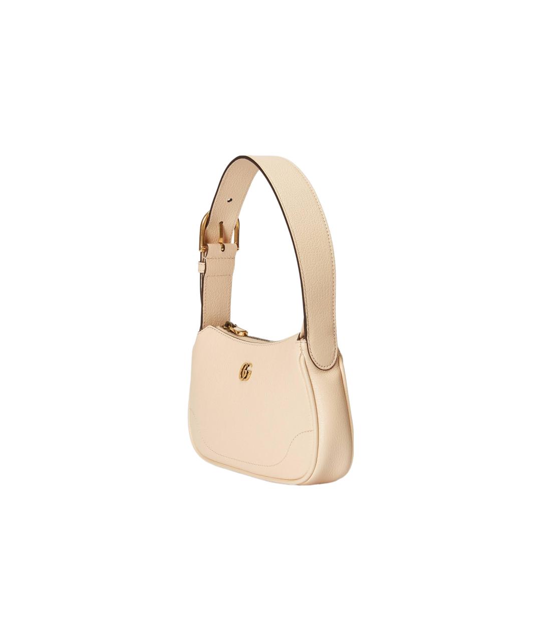 GUCCI Бежевая кожаная сумка через плечо, фото 2
