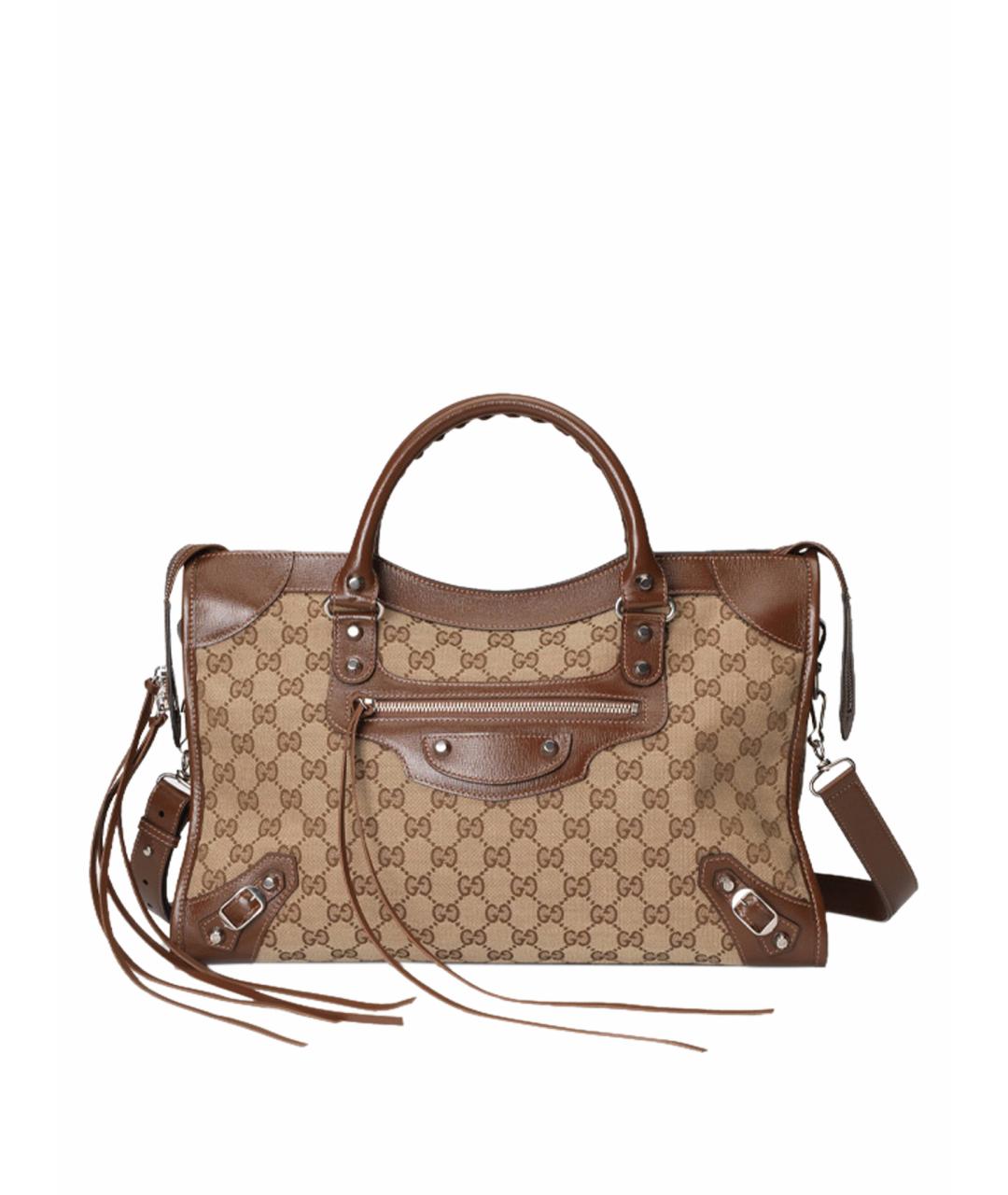 GUCCI Коричневая сумка с короткими ручками, фото 1