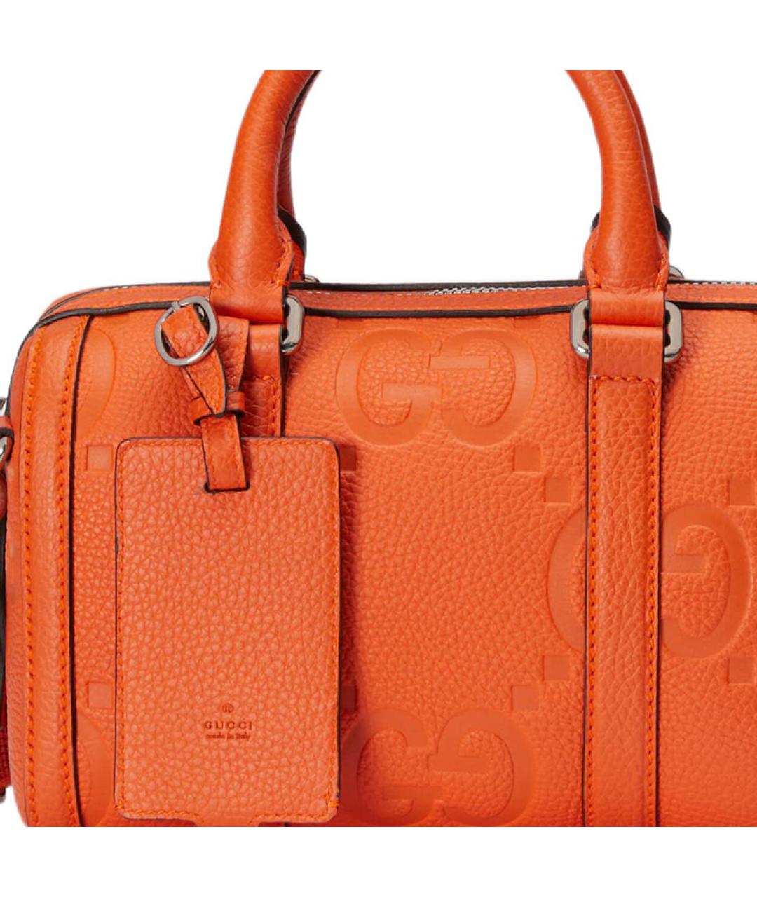 GUCCI Оранжевая кожаная сумка через плечо, фото 9