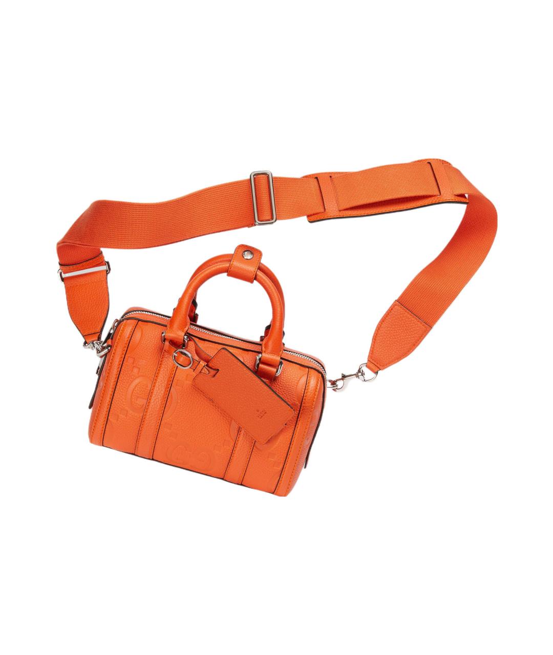 GUCCI Оранжевая кожаная сумка через плечо, фото 4