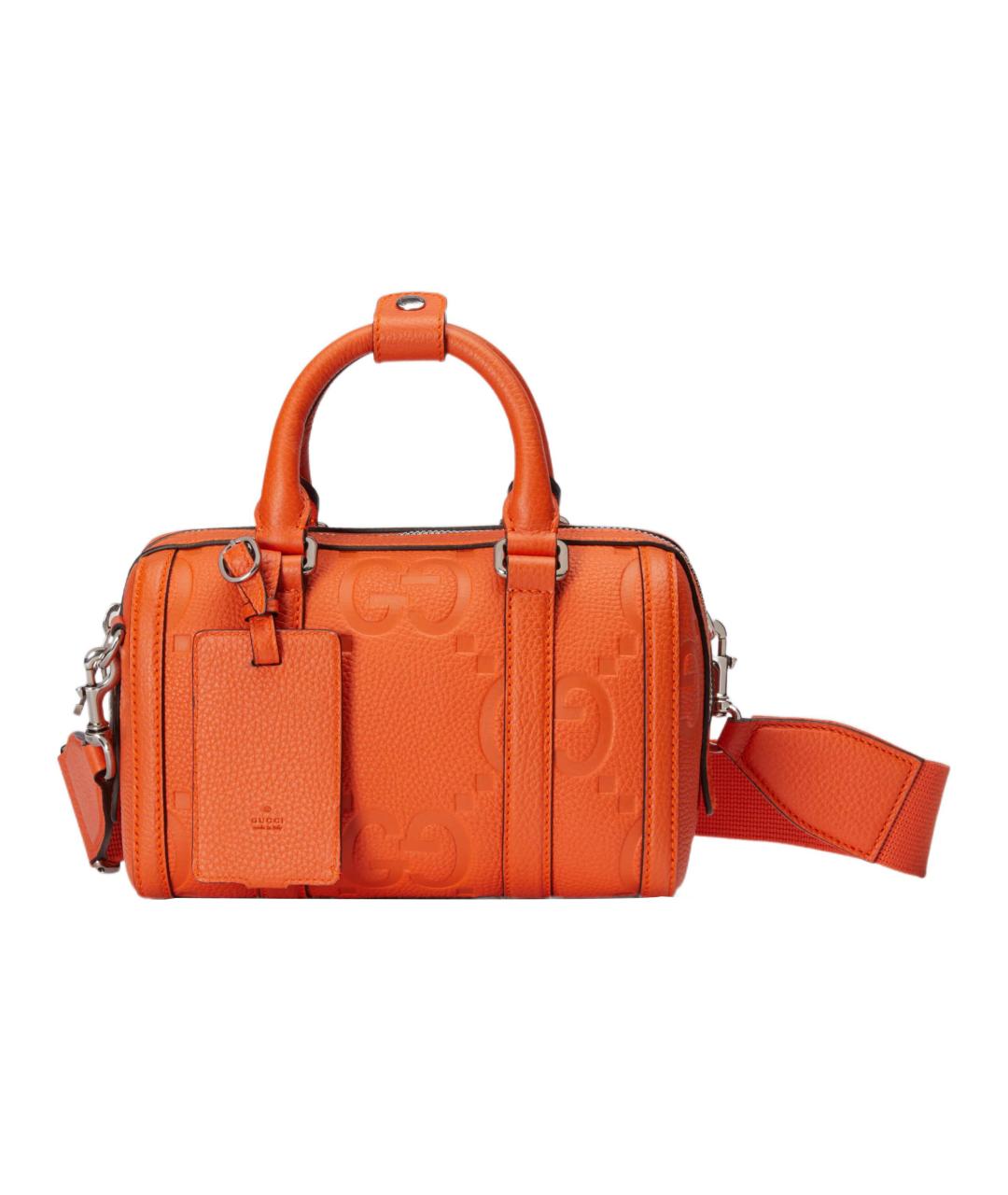 GUCCI Оранжевая кожаная сумка через плечо, фото 10