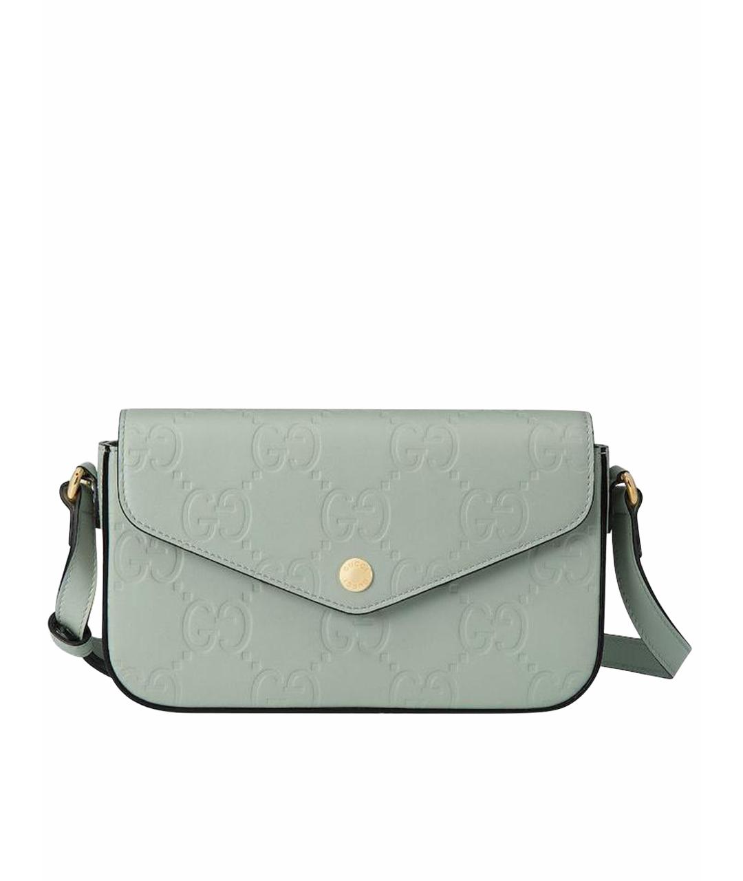 GUCCI Зеленая кожаная сумка через плечо, фото 1