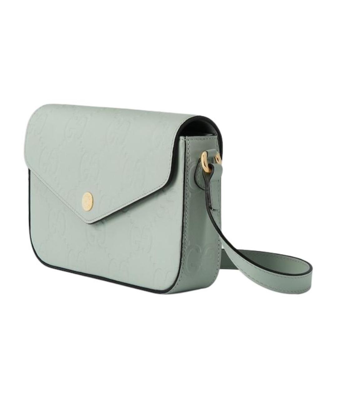 GUCCI Зеленая кожаная сумка через плечо, фото 3