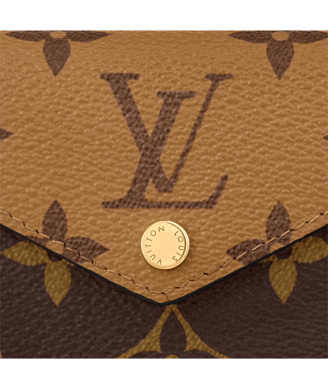 LOUIS VUITTON Коричневый кожаный кардхолдер, фото 5