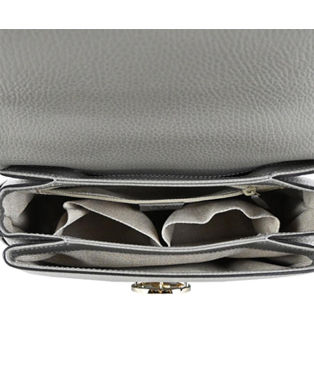 GUCCI Серая кожаная сумка через плечо, фото 5