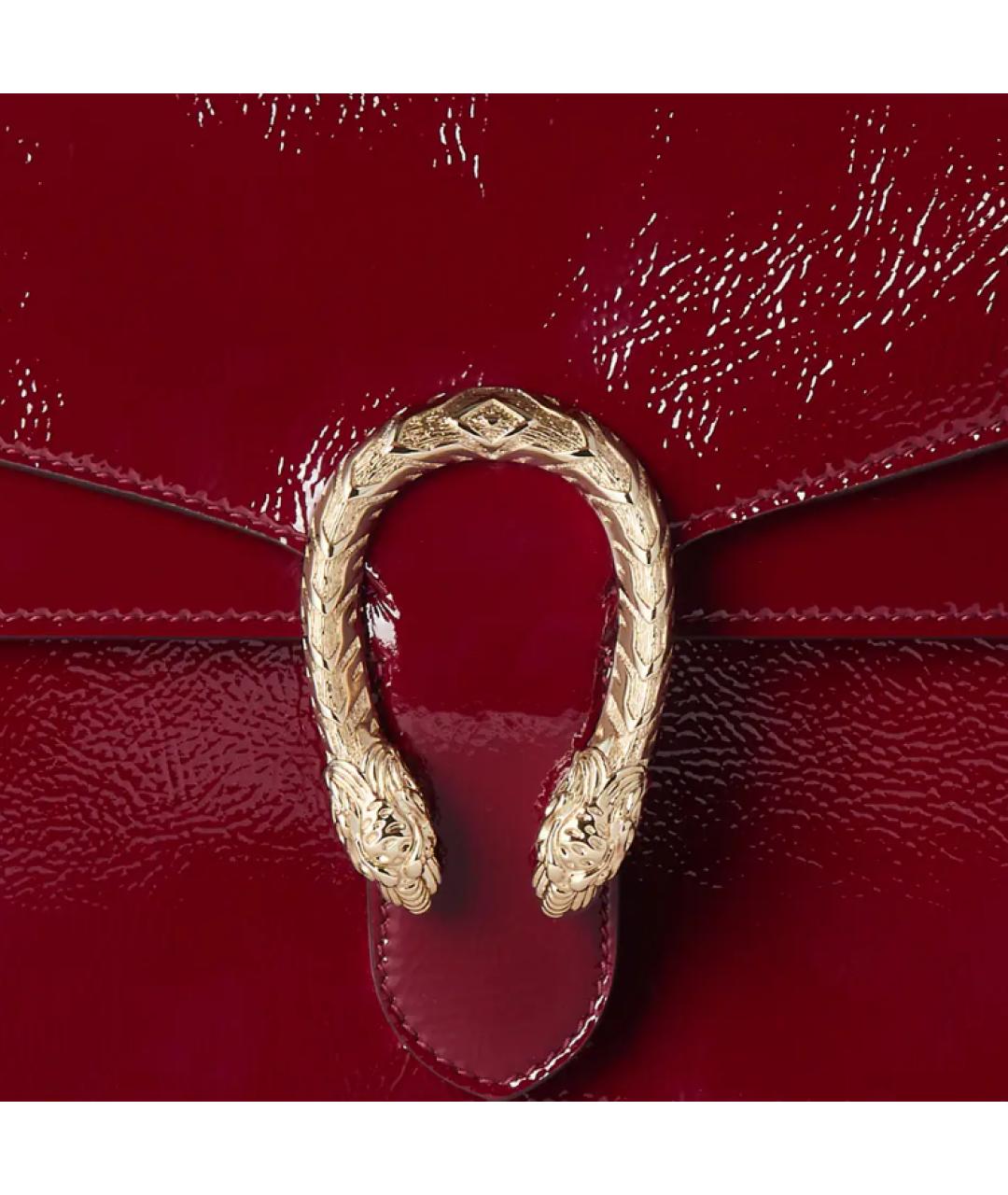 GUCCI Бордовая кожаная сумка с короткими ручками, фото 8