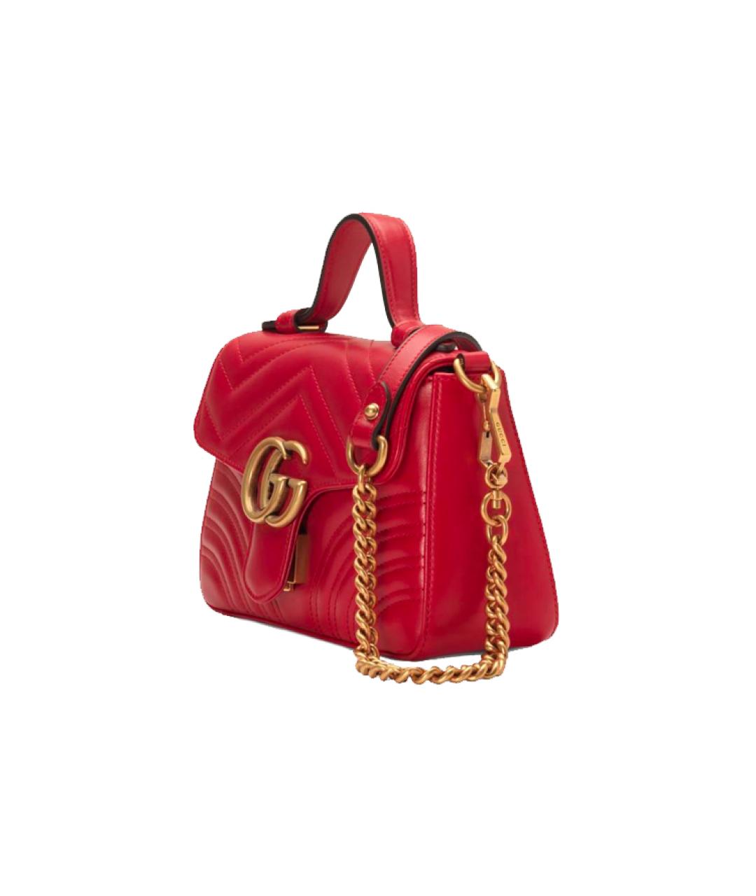 GUCCI Красная кожаная сумка через плечо, фото 3