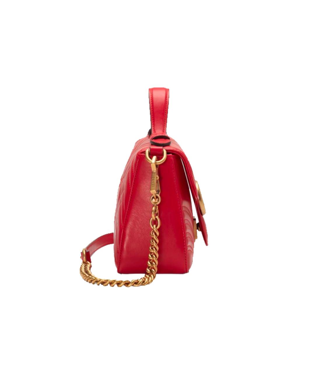 GUCCI Красная кожаная сумка через плечо, фото 4