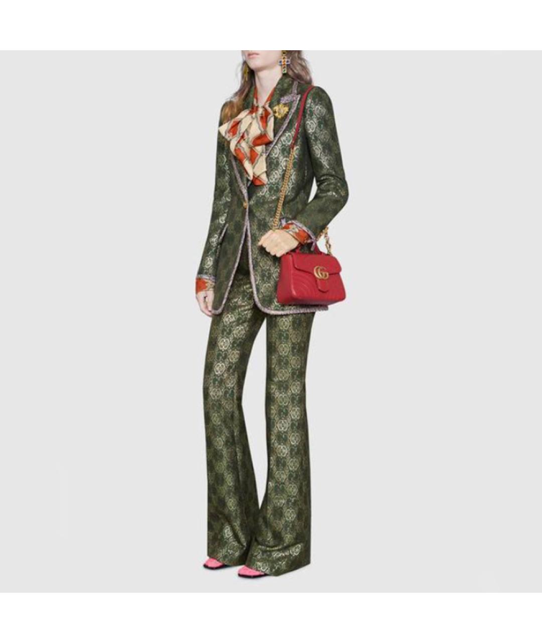 GUCCI Красная кожаная сумка через плечо, фото 8