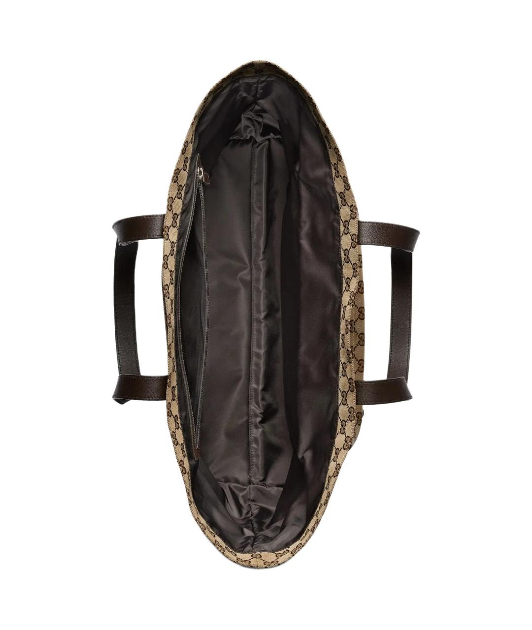 GUCCI Бежевая тканевая сумка тоут, фото 7