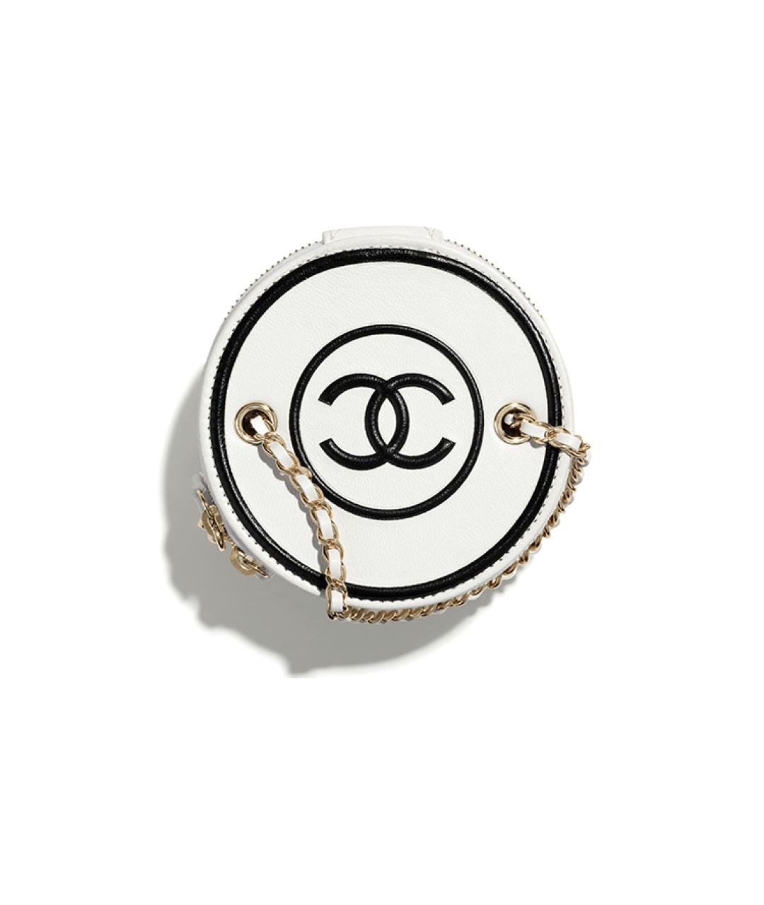 CHANEL Белая кожаная сумка через плечо, фото 4