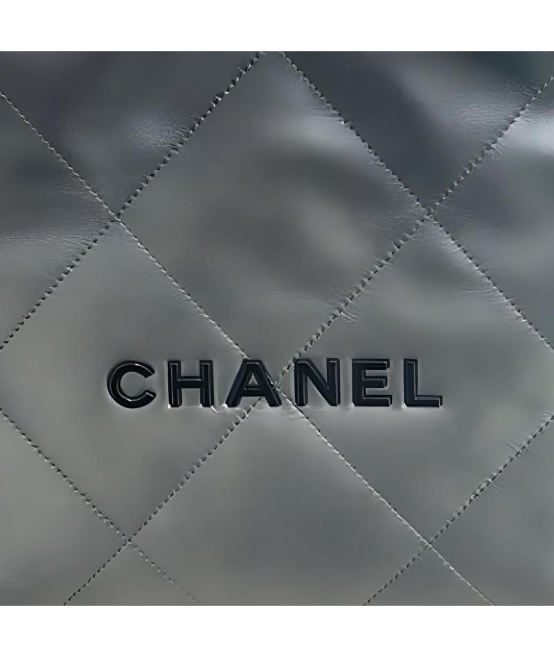 CHANEL Серая кожаная сумка через плечо, фото 2