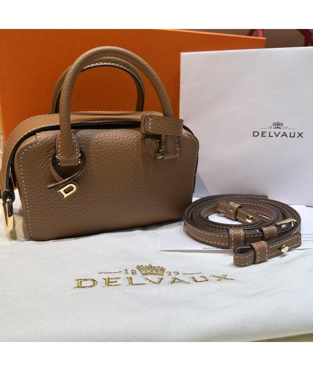 DELVAUX Коричневая кожаная сумка через плечо, фото 9