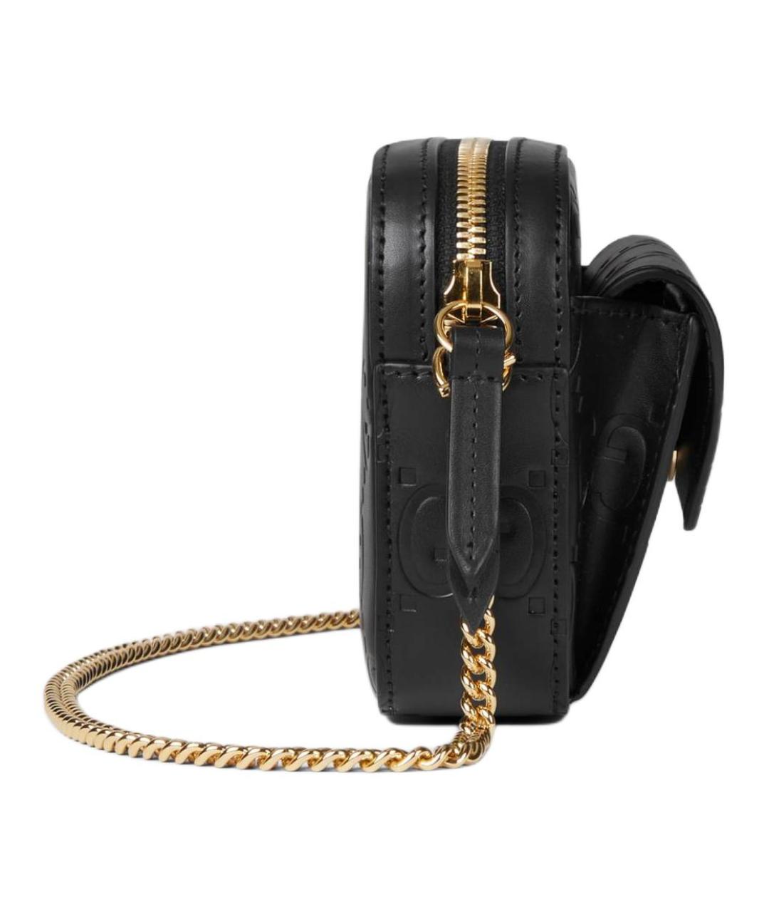 GUCCI Черная кожаная сумка через плечо, фото 3