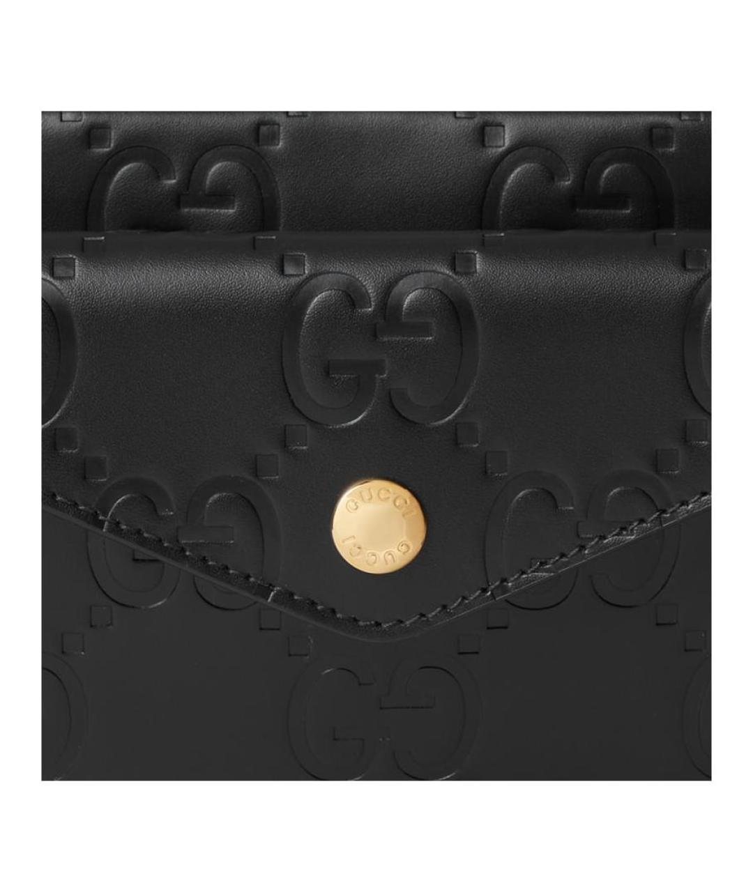 GUCCI Черная кожаная сумка через плечо, фото 8