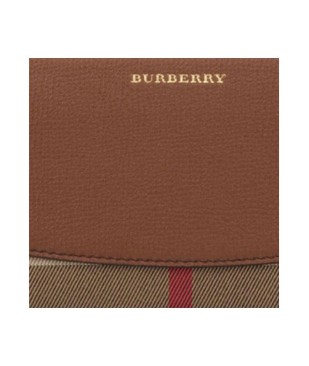 BURBERRY Коричневый кожаный кошелек, фото 7