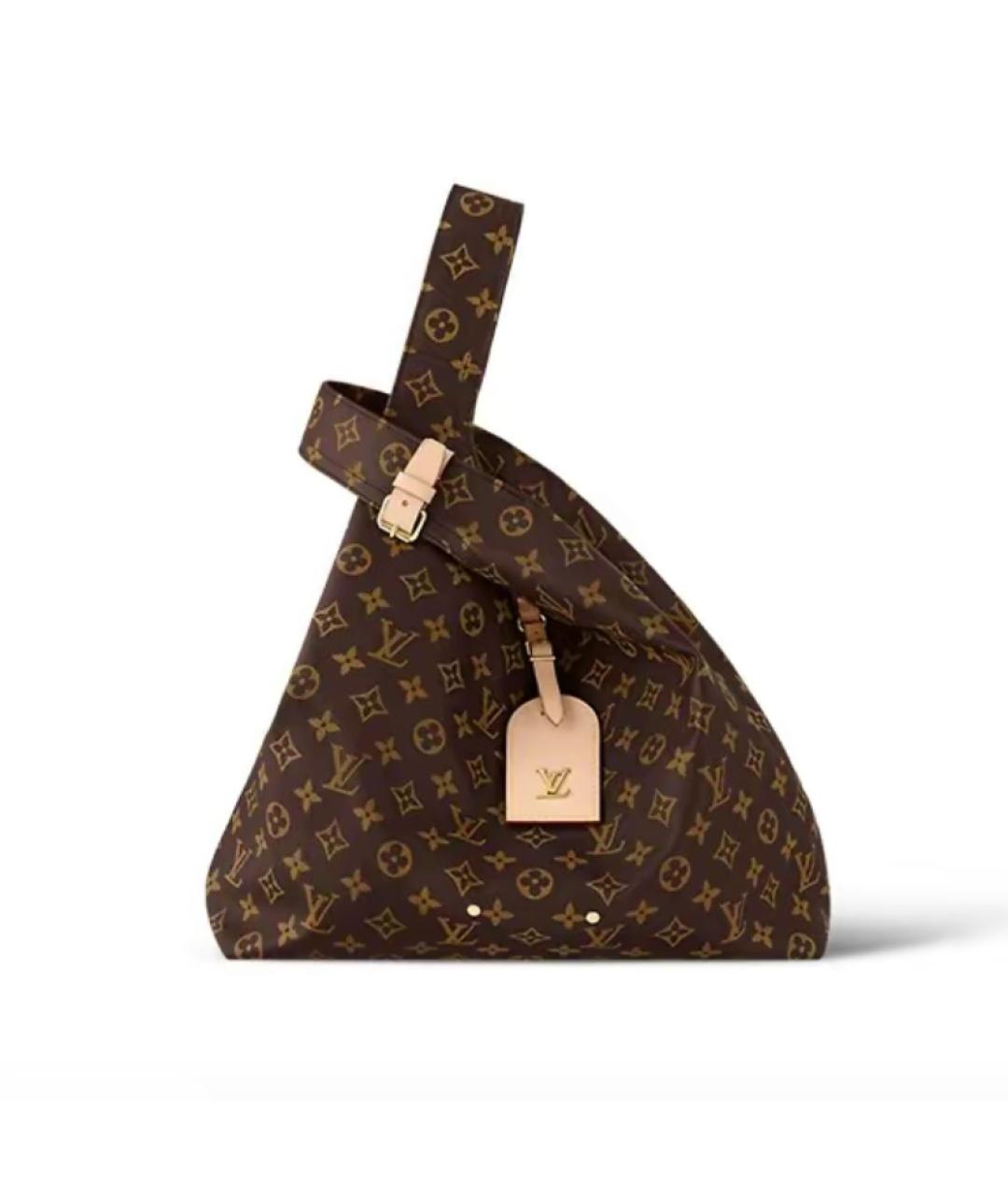 LOUIS VUITTON Коричневая кожаная сумка тоут, фото 2