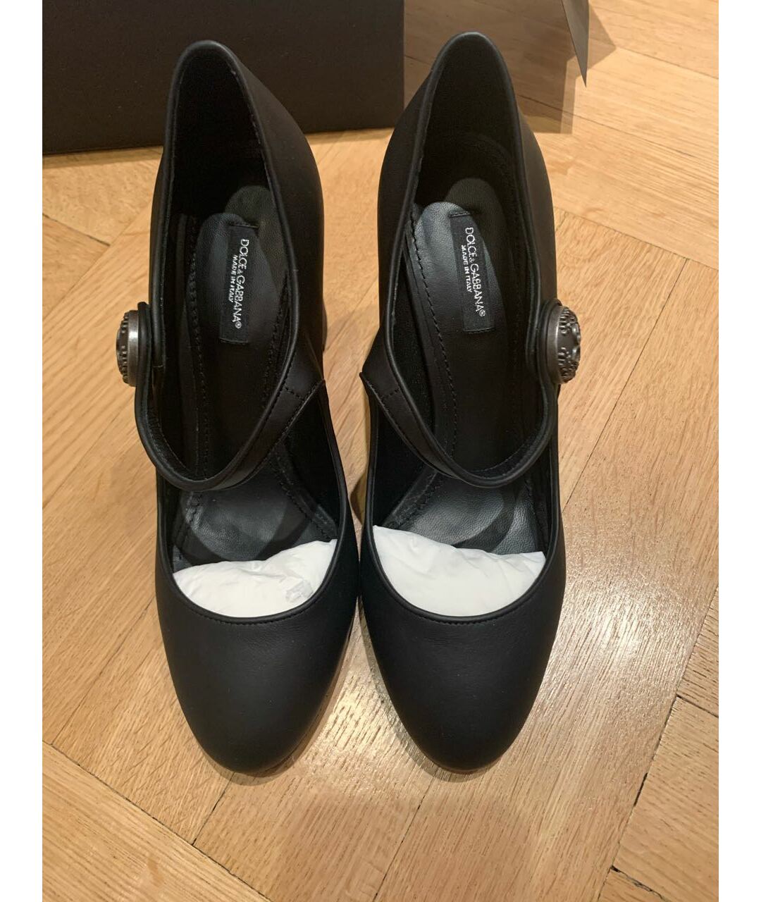 DOLCE&GABBANA Черные кожаные туфли, фото 3