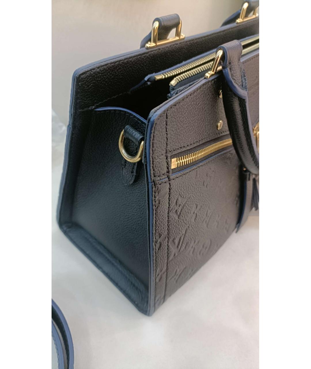 LOUIS VUITTON Черная кожаная сумка через плечо, фото 8