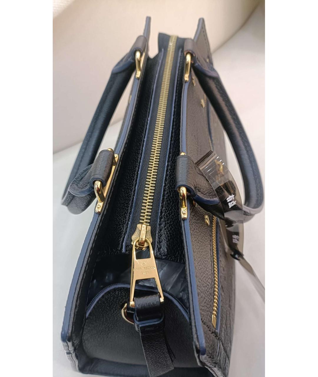 LOUIS VUITTON Черная кожаная сумка через плечо, фото 5