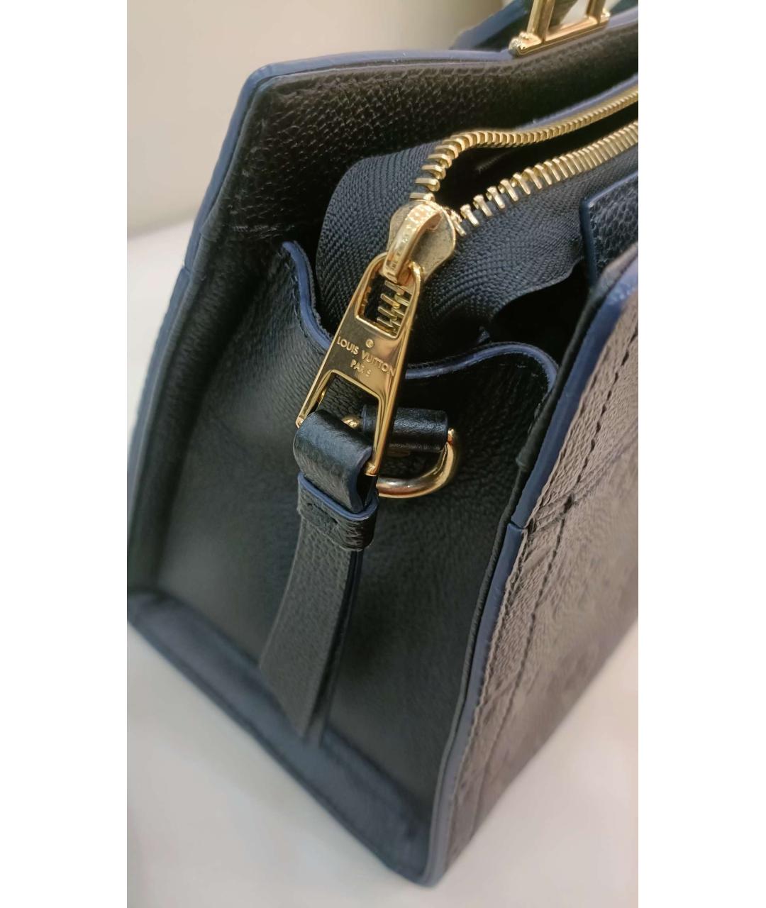 LOUIS VUITTON Черная кожаная сумка через плечо, фото 7