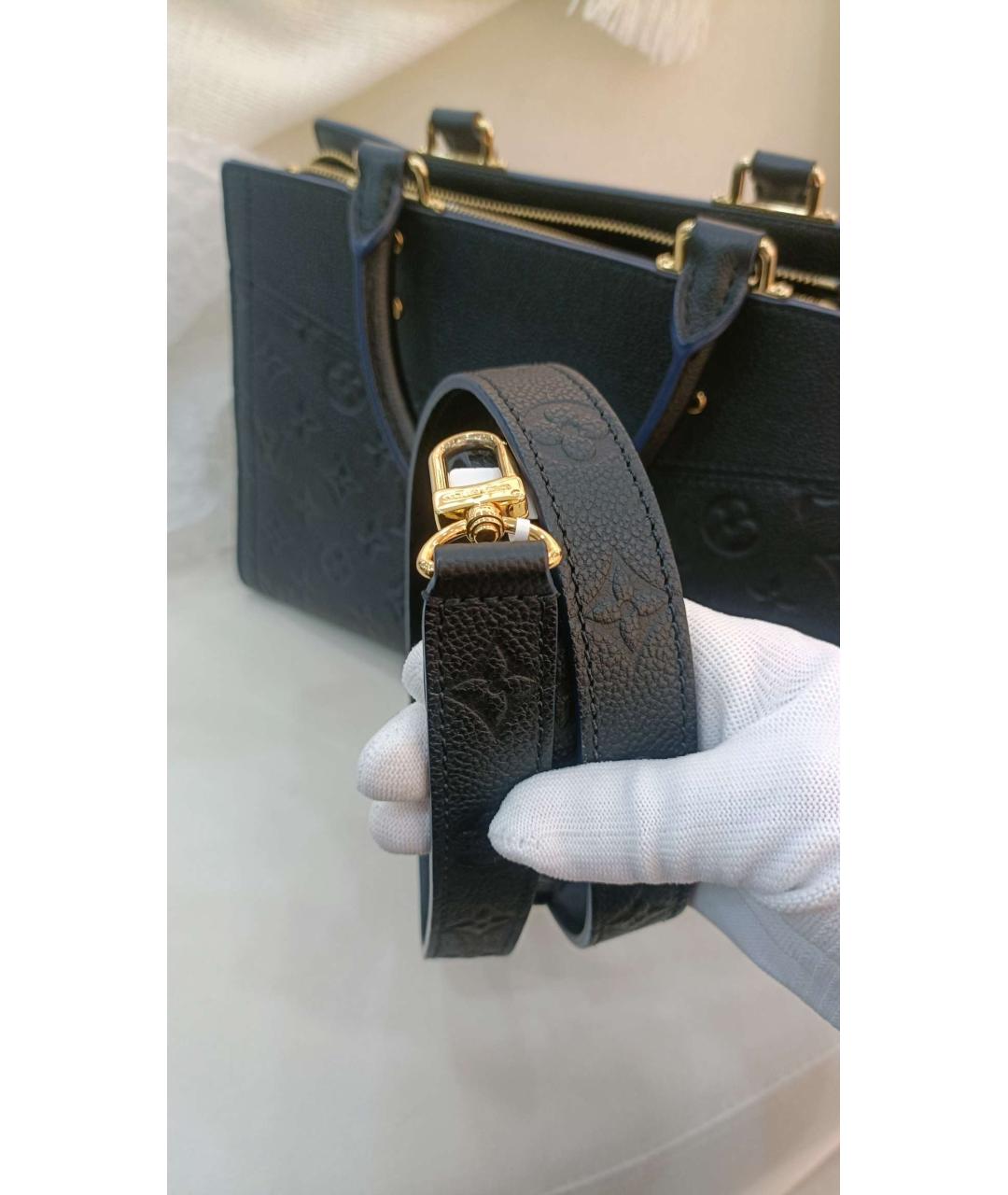 LOUIS VUITTON Черная кожаная сумка через плечо, фото 6