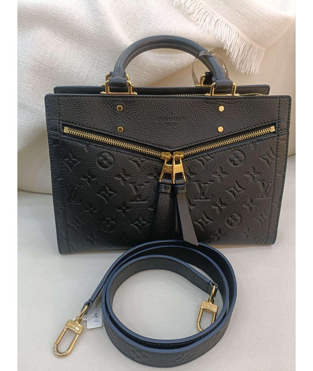 LOUIS VUITTON Черная кожаная сумка через плечо, фото 10