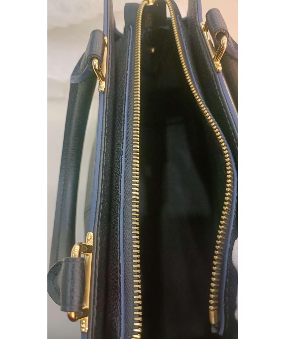 LOUIS VUITTON Черная кожаная сумка через плечо, фото 9