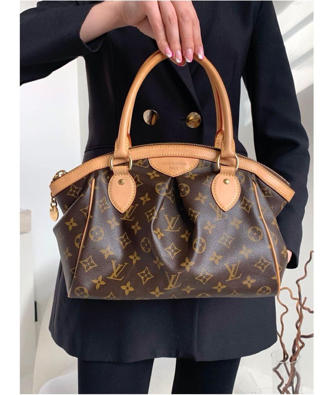 LOUIS VUITTON Коричневая сумка с короткими ручками, фото 5