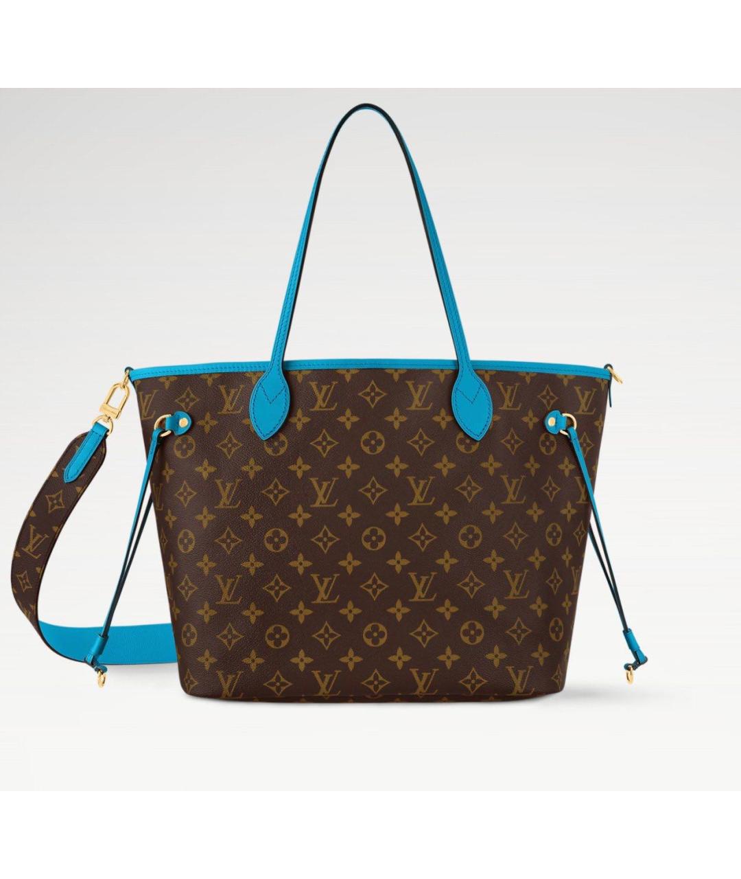 LOUIS VUITTON Голубая сумка тоут, фото 3